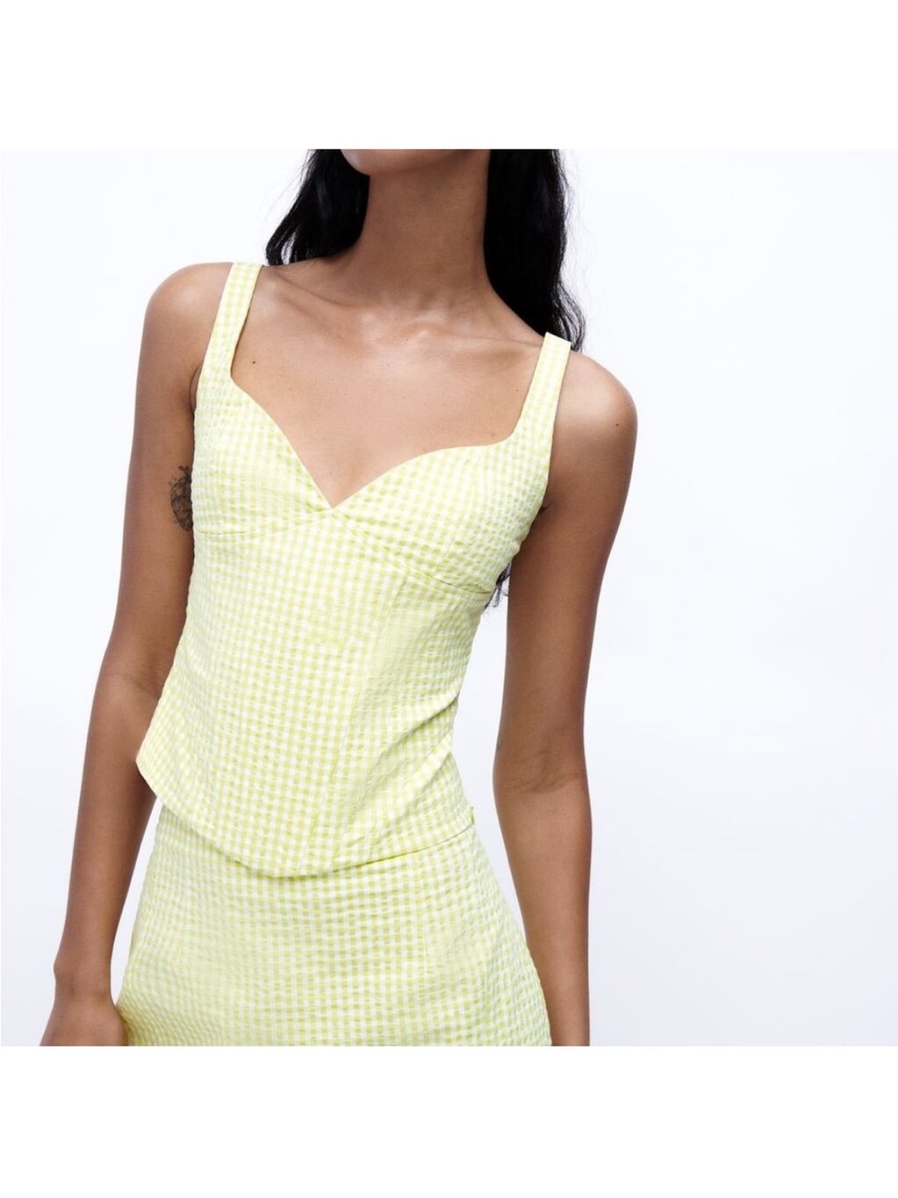Zara light Green Corset Top - Size XS